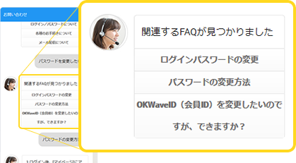 FAQシステムのQ&Aをチャットボット